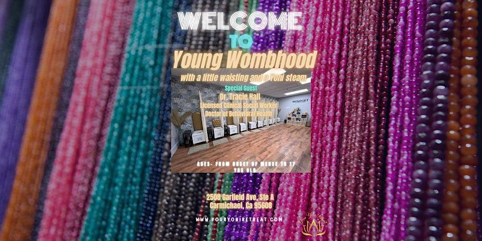 A poster of the young wombhood with a colorful background.