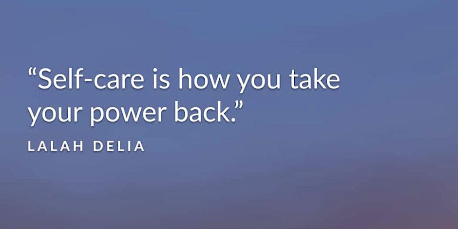 A quote from julia that reads " care is how you take the power back."